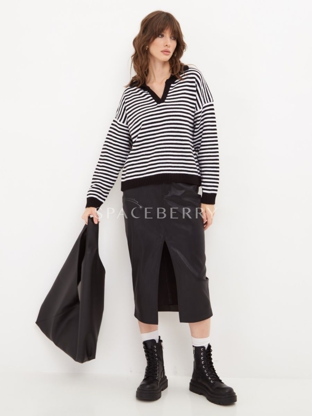 Женский вязаный свитер оверсайз, джемпер